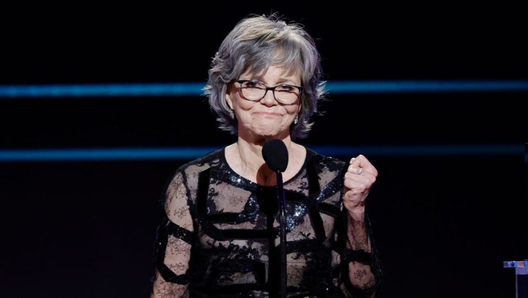 Sally Field receiving her Lifetime Achievement honor at the 2023 SAG Awards.