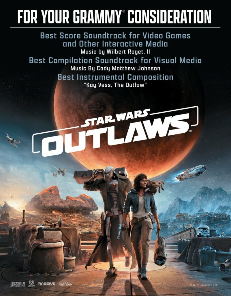 Star Wars Outlaws se présente aux Grammys : une étape importante dans la musique de jeu