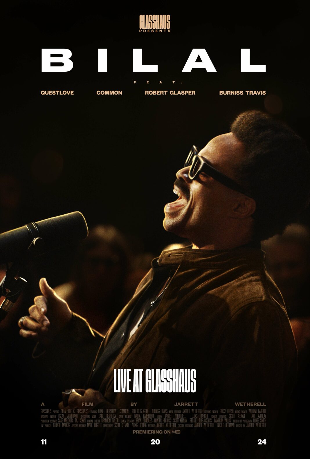 Première exclusive du film-concert 'Bilal : Live at Glasshaus' avec Questlove et Common le 20 novembre