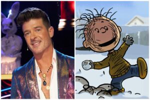 Les juges de 'The Masked Singer' révèlent des détails sur la 'Nuit Peanuts' : Robin Thicke s'identifie à Pig Pen et Rita Ora craque pour Lucy.