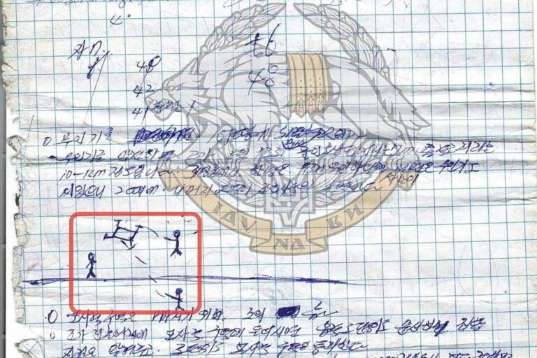 Titre : Les révélations choquantes d'un soldat nord-coréen : des croquis de drones ukrainiens ciblant des troupes « appâts vivants » envoyées au front par Vlad.