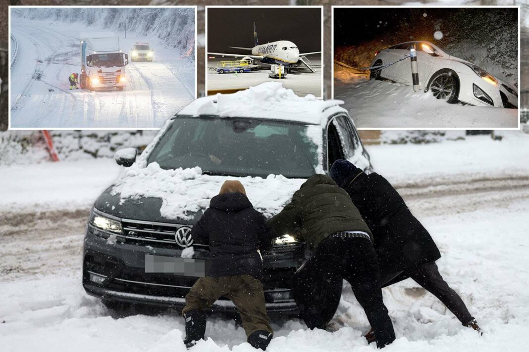 Conditions météorologiques extrêmes au Royaume-Uni : Pannes d'électricité, annulations de vols et routes bloquées suite à d'importantes chutes de neige, avec de nouveaux alertes annoncées.