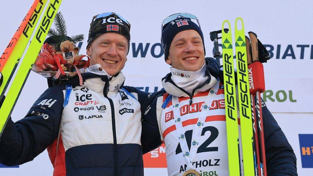 Dernière conférence de presse des frères Bö en biathlon : à la conquête d'un record d'or historique